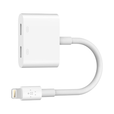 Belkin RockStar Lightning-Audio und Ladeadapter, Weiß